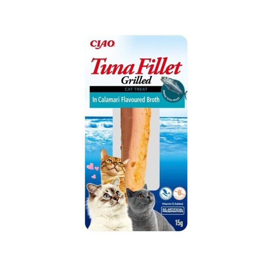 Pamlsok Inaba Churu Grilled cat Tuniak vo vývare z kalamára 1 ks 15 g